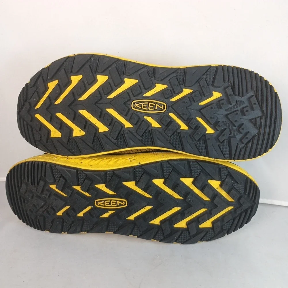 Men's KEEN WK400 Test Team Lace Up Walking Shoe, Yellow, Sz 10, MSRP $170